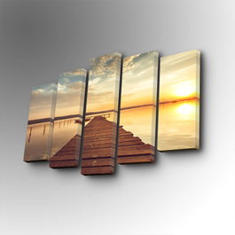 Wallity Cuadro Decorativo en Lienzo 5 Piezas Multicolor 5PUC-145